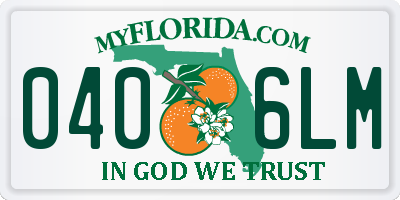 FL license plate 0406LM