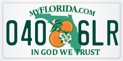 FL license plate 0406LR