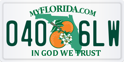 FL license plate 0406LW