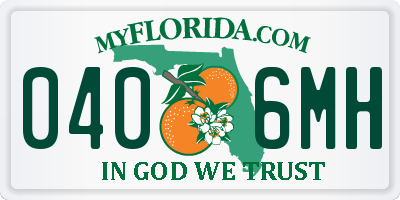 FL license plate 0406MH