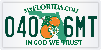 FL license plate 0406MT