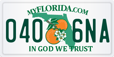 FL license plate 0406NA