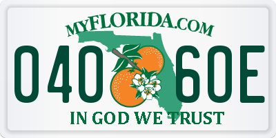 FL license plate 0406OE
