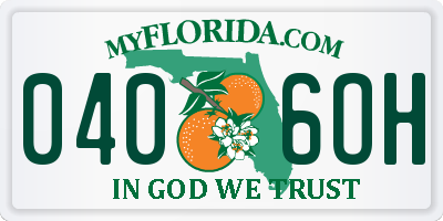 FL license plate 0406OH