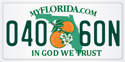 FL license plate 0406ON