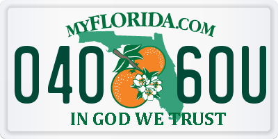 FL license plate 0406OU