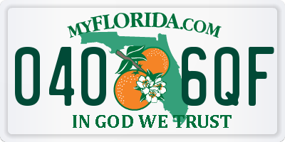 FL license plate 0406QF