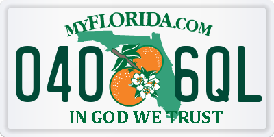 FL license plate 0406QL