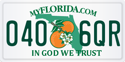 FL license plate 0406QR