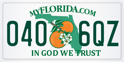 FL license plate 0406QZ