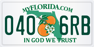 FL license plate 0406RB