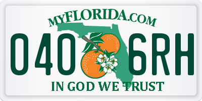 FL license plate 0406RH