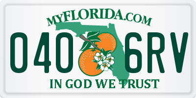 FL license plate 0406RV