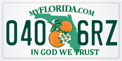 FL license plate 0406RZ