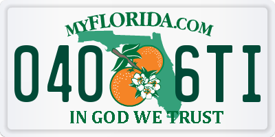 FL license plate 0406TI