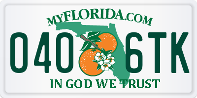 FL license plate 0406TK