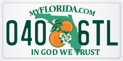 FL license plate 0406TL