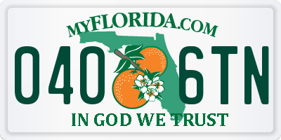 FL license plate 0406TN