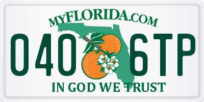 FL license plate 0406TP