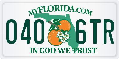 FL license plate 0406TR