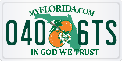 FL license plate 0406TS