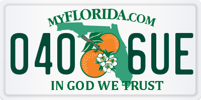 FL license plate 0406UE