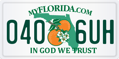 FL license plate 0406UH