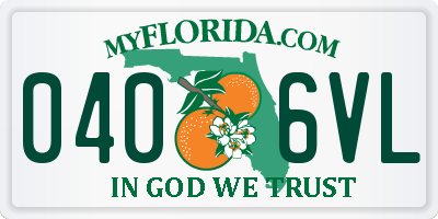 FL license plate 0406VL