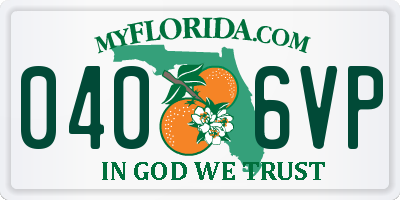 FL license plate 0406VP
