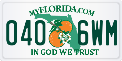 FL license plate 0406WM