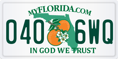 FL license plate 0406WQ