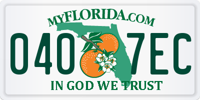 FL license plate 0407EC