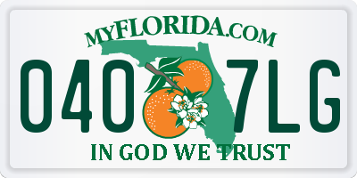 FL license plate 0407LG