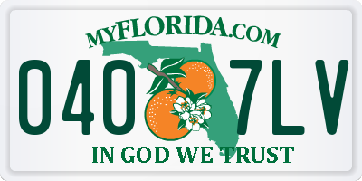 FL license plate 0407LV