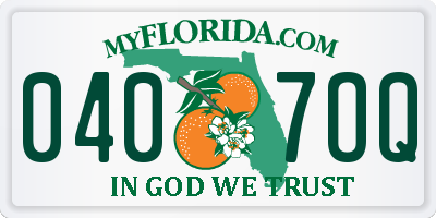 FL license plate 0407OQ