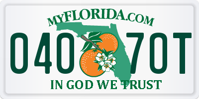 FL license plate 0407OT