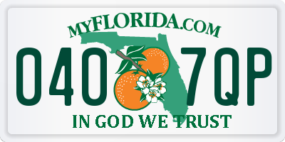 FL license plate 0407QP