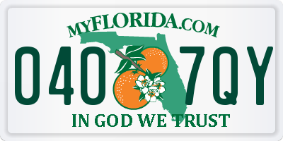 FL license plate 0407QY
