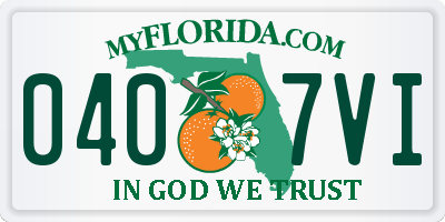 FL license plate 0407VI
