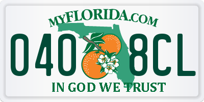 FL license plate 0408CL
