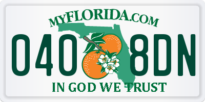 FL license plate 0408DN