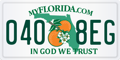 FL license plate 0408EG