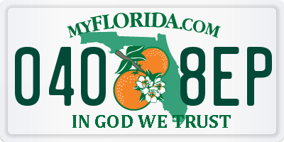 FL license plate 0408EP