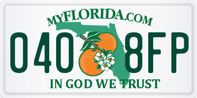 FL license plate 0408FP