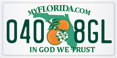 FL license plate 0408GL