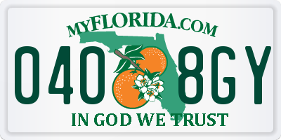 FL license plate 0408GY