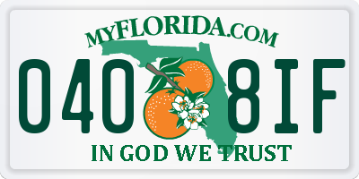 FL license plate 0408IF