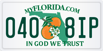 FL license plate 0408IP