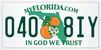 FL license plate 0408IY