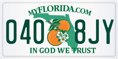 FL license plate 0408JY